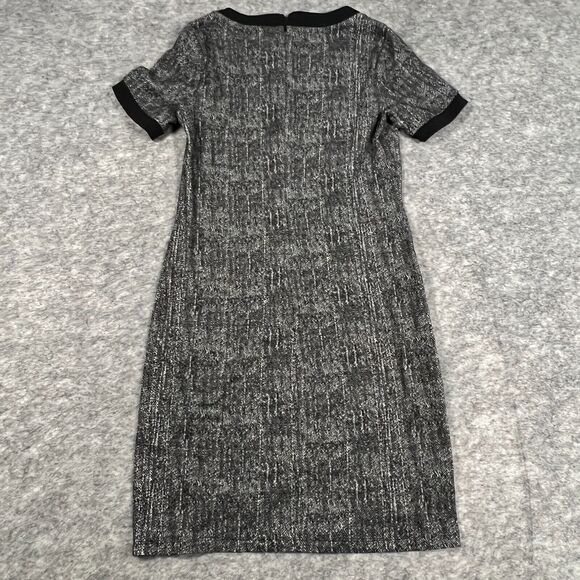 En Focus Studio Women's Dress Size 4 Gray Black Short Sleeves Front Pockets - Picture 2 of 6